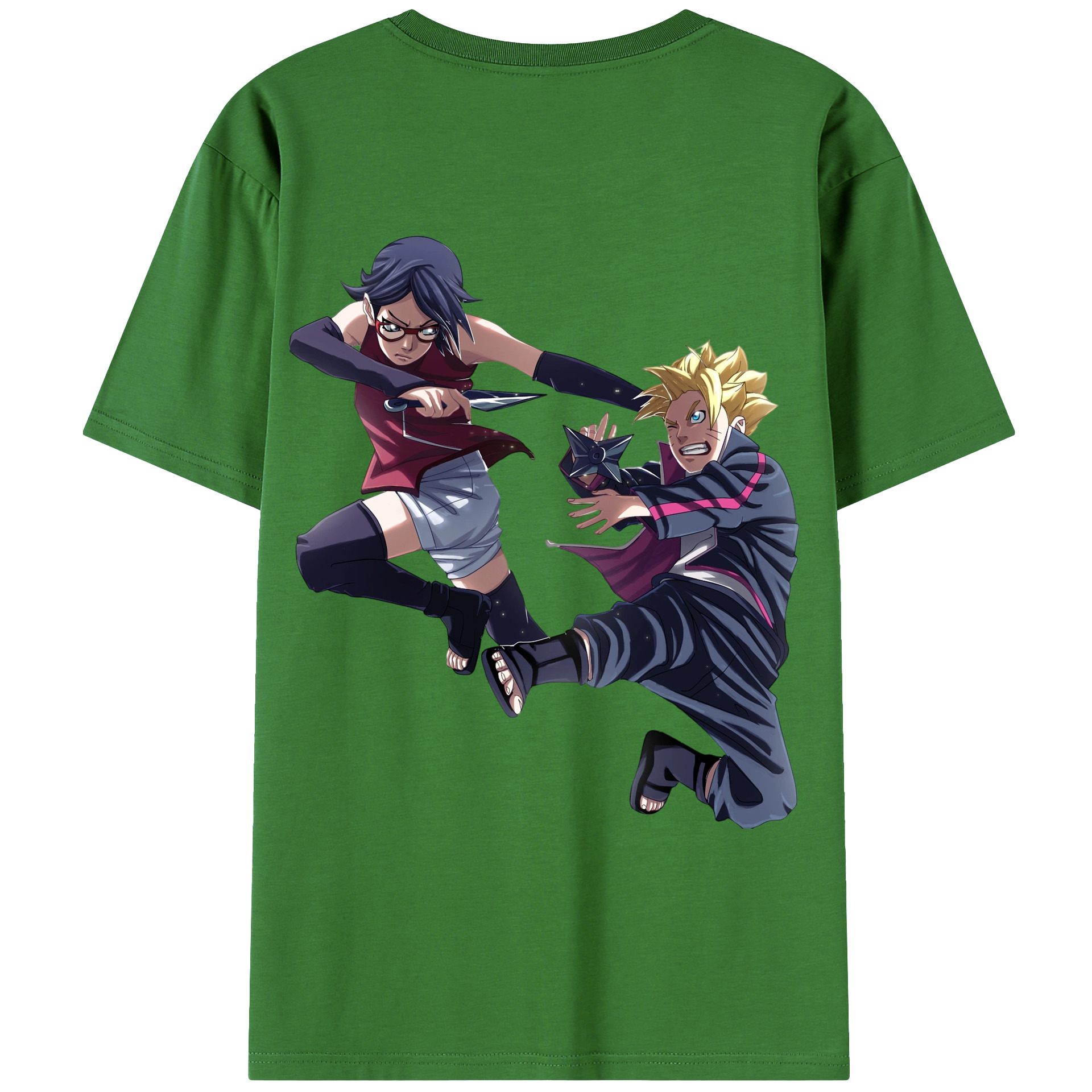 （画像用） NARUTO -ナルト- うちは サラダ Uchiha Sarada レディース半袖Tシャツ(バックプリント)